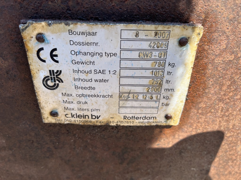 CKlein 200cm bucket te koop bij Jaap Verboon