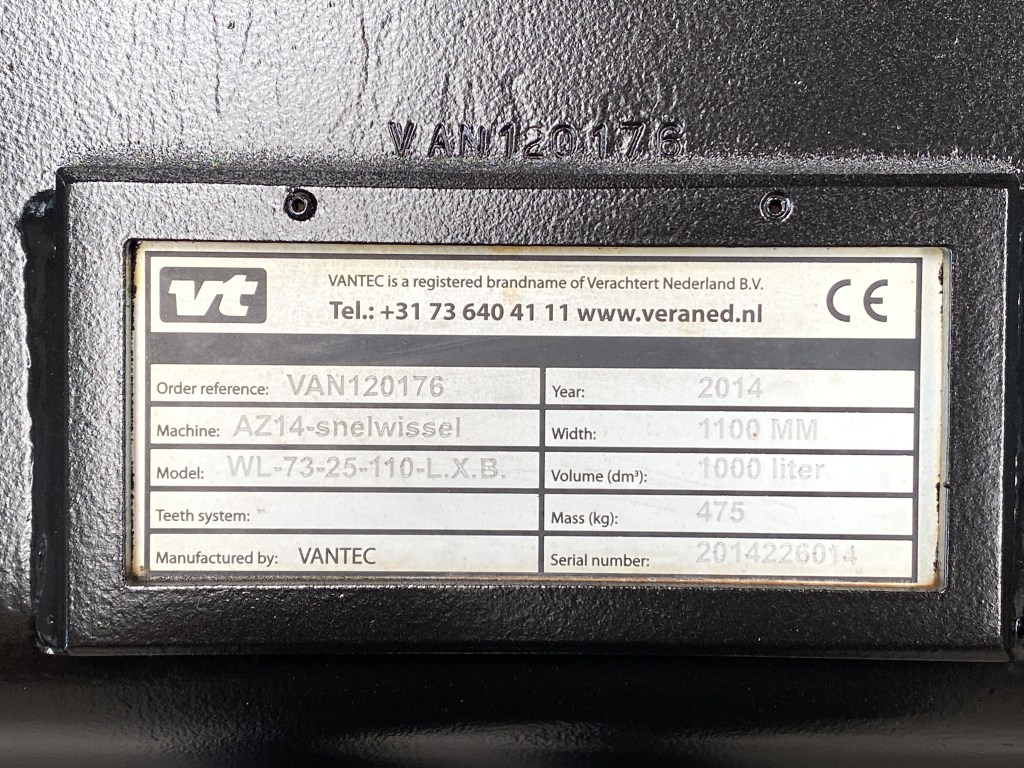 VANTEC 1000liter AZ-14 te koop bij Jaap Verboon