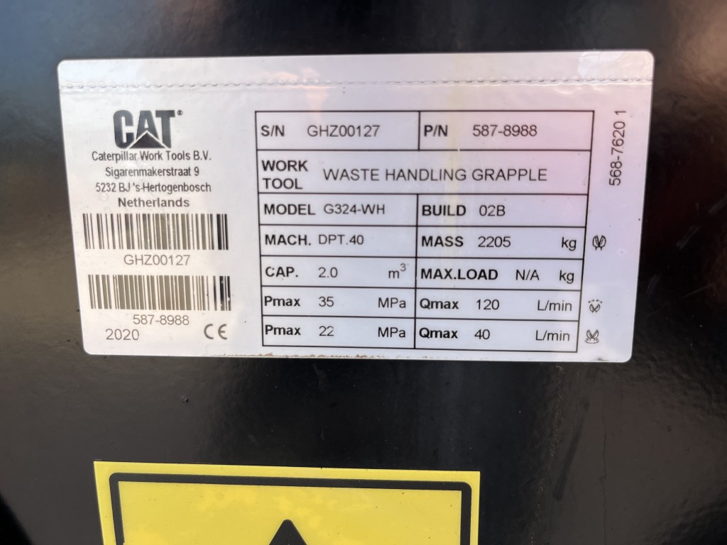 caterpillar g 324 wh 2020 2m3 te koop bij Jaap Verboon