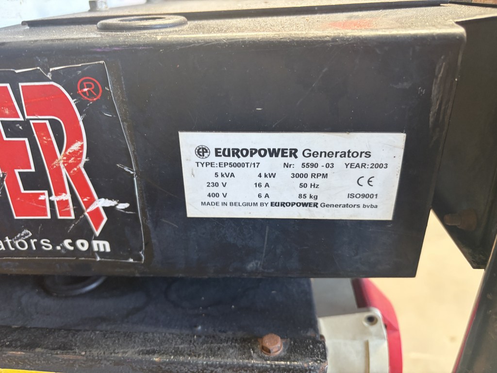 europower 5kva te koop bij Jaap Verboon
