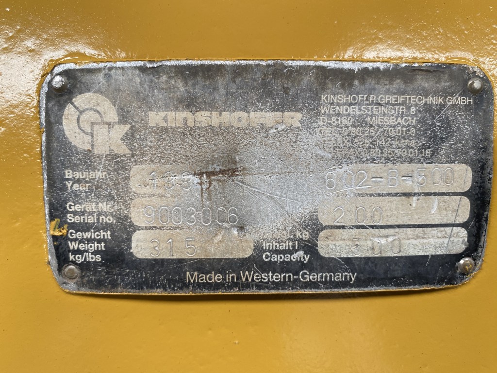 kinshofer 602-B-500 te koop bij Jaap Verboon